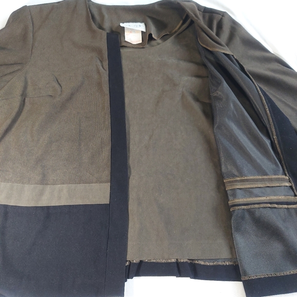 Leslie Belle Canada VTG 80s Sueded Poly Jacket Blazer, 16 - Picture 5 of 11